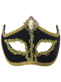 Ruby Slipper Sales F70114 Black Velvet Venetian Mask - NS