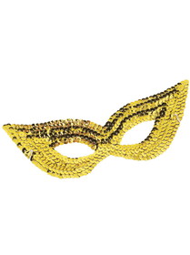 Ruby Slipper Sales F67173 Gold Sequin Eye Mask - NS