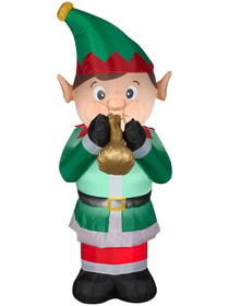Gemmy Industiries GE118906 Mixed Media Elf Animated Inflatable Airblown Decor - NS