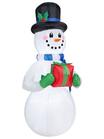 Gemmy Industiries GE114274 Snowman Holding Gifts Inflatable Airblown Decor - NS