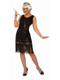 Ruby Slipper Sales F85828 Women's Black Fringe Flapper Costume - XSSM