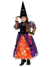 Ruby Slipper Sales R883155 Girl's Pretty Witch Light Up Costume - S