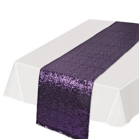 Beistle Co PY168392 Purple Sequined Table Runner (Each)