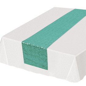 Beistle Co PY168394 Turquoise Sequined Table Runner (Each)