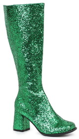 Ellie Shoes Green Glitter Gogo Boots - F6
