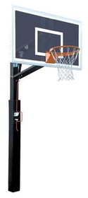 Bison Smoked Four Seasons ZipCrank 5&#8243; Adjustable Basketball System