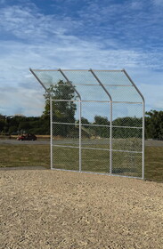 Bison BBSBSTOP18S Hooded/Straight Chain Link Backstop
