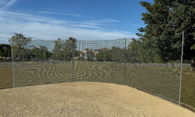 Bison BBSBSTOP25MS 25' Straight PE Mesh Backstop