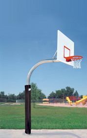 Bison 5-9/16&#8243; Mega Duty Steel Rectangle Playground Basketball System