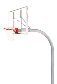 Bison PR74 5-9/16&#8243; Mega Duty 42&#8243; x 72&#8243; Unbreakable Polycarbonate Playground Basketball System