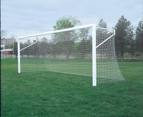 Bison ShootOut 4&#8243; Square Aluminum Permanent/Semi Permanent Soccer Goals