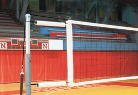 Bison VB1250K Kevlar Competition Volleyball Net with Cable Covers and Storage Bag