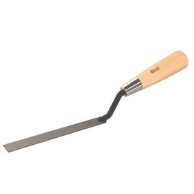 Bon Tool Carbon Steel Caulking Trowel - Flexible - 1/4" With Wood Handle