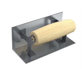 Bon Tool Inside Step/Corner Tool - 6" X 2 1/2" - Square Radius Wood Wave Handle