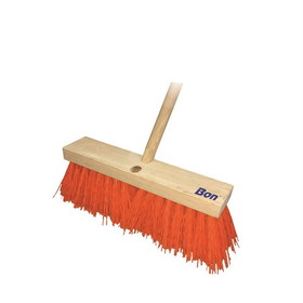 Bon Tool 34-423 Street Broom - 5" Hi-Vis Orange Poly - 24" - Wood Handle
