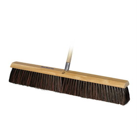 Bon Tool 84-172 Garage Broom - Red/Black Plastic Bristles - 24" With 5' Wood Handle