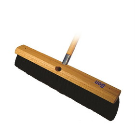 Bon Tool Floor Broom - 3" Horsehair Bristles - 18" With 5' Wood Handle