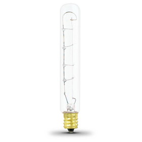 FEIT BP40T61/2 Light Bulb, 40 W, Intermediate E17 Lamp Base, Incandescent Lamp, T6.5 Shape, 370 Lumens