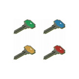 Kaba DE6-PC Key Blank, Brass/Plastic, Nickel Plated, For Dexter Locks