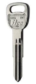 Kaba X269-KK5 Key Blank, Brass, Nickel Plated, For Kia Locks