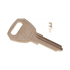 Kaba 1645 Key Blank, Brass, Nickel Plated, For Fulton Hitch Locks