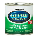 Rust-Oleum 214945 Paint, 1/2 pt Container, Glow in the Dark