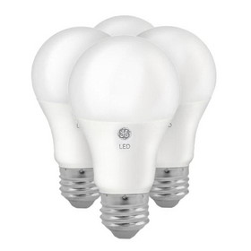 GE LED10DA19/WT4 LED Bulb, 60 W, Medium Lamp Base, LED Lamp, 800 Lumens, 4/PK