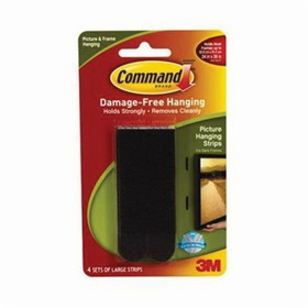 Command 051141-32086 Large Picture Hanging Strip, Foam, Black