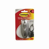 Command 051135-80644 Large Traditional Hook, Plastic, Brushed Nickel
