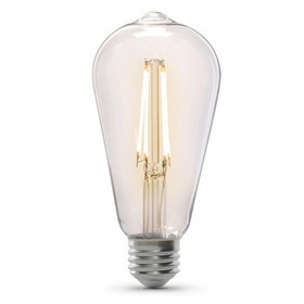 FEIT ST19/CL/VG/LED Vintage LED Light Bulb, 5.5 W, 60 W Incandescent Equivalent, E26 Medium Lamp Base, LED Lamp, ST19, 400 Lumens