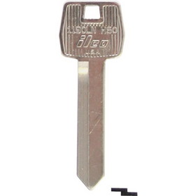 Kaba 1190LN-H60 Key Blank, Brass, Nickel Plated, For Ford Locks