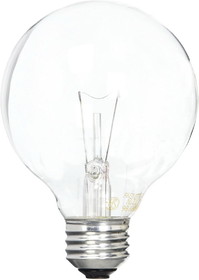 GE 12983 Incandescent Bulb, 25 W, E26 Medium Lamp Base, Incandescent Lamp, G25, 190 Lumens