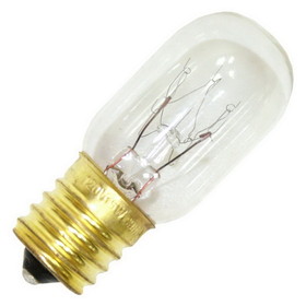 GE 35153 Light Bulb, 15 W, Intermediate E17 Lamp Base, Incandescent Lamp, T7 Shape, 108 Lumens