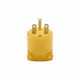 Eaton 4866-BOX Straight Blade Plug, 250 V, 15 A, 2 Pole, 3 Wires, Yellow