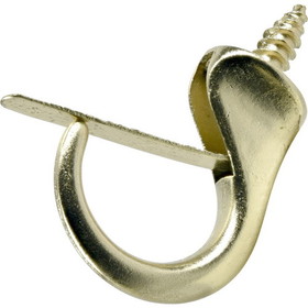 Hillman 122242 Cup Hook, 1-1/4 in, Steel, Brass