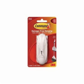 Command 051131-92128 Large Wire Hook, Plastic, White