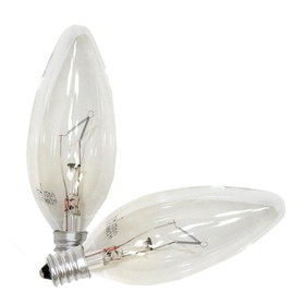 GE 74978 Incandescent Bulb, 25 W, E12 Candelabra Lamp Base, Incandescent Lamp, B10, 155 Lumens