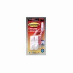Command 051131-65141 Double Coat Medium Utility Hook, 7.75 in L x 3.875 in W x 0.046 in THK, Rubber Resin Adhesive/Paper Liner, White