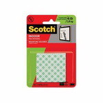 Scotch 021200-01054 Heavy Duty Indoor Permanent Mounting Square, 1 in L x 1 in W, White