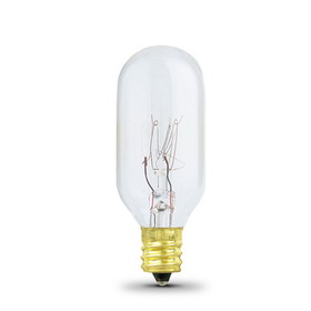 FEIT BP40T8N-130 Light Bulb, 40 W, Intermediate E17 Lamp Base, Incandescent Lamp, T8 Shape, 400 Lumens