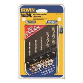 Irwin 4935078 Multi-Material Masonry Drill Set, 1/8 in Min Drill Bit, 5/16 in Max Drill Bit