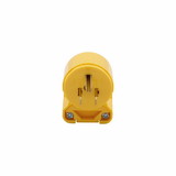 Eaton 4867AN-BOX Straight Blade Plug, 125 V, 15 A, 2 Pole, 3 Wires, Yellow