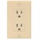 Eaton C1507V Duplex Receptacle, 125 VAC, 15 A, 2 Pole, 3 Wires, Ivory, Price/Card