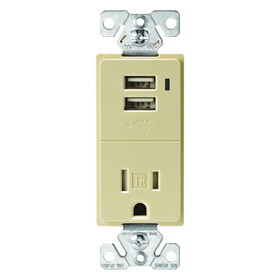 Cooper Wiring Devices Combo 2-Port Usb 15Amp Recep