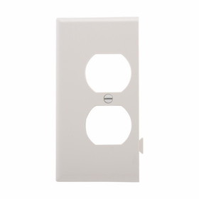 Eaton Wiring Devices STE8W End Piece Wallplate, 1 Gangs, Mid, Polycarbonate, White
