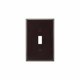 Eaton Cooper Controls 2144B-BOX Toggle Switch Wallplate, 1 Gang, 3.5 in W x 5.25 in H, Thermoset, Brown