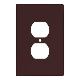 Eaton Cooper Controls 2142B-BOX Duplex Receptacle Wallplate, 1 Gang, 3.5 in W x 5.25 in H, Thermoset, Brown