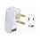 Eaton BP2600-6W-L Straight Blade Plug, 125 V, 15 A, 2 Pole, 2 Wires, White, Price/Card