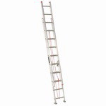 Louisville L-2324-20 Light Duty Multi-Section Extension Ladder, 20 ft OAL, ANSI Code: Type III, 200 lb Load, Aluminum