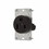 Eaton Cooper Controls 5709N Straight Blade Receptacle, 250 VAC, 50 A, 3 Pole, 2 Wires, Black, Price/each